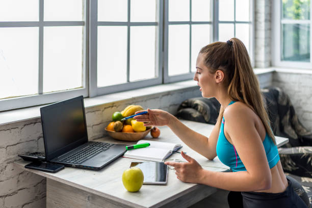 young female student is getting weight loss session